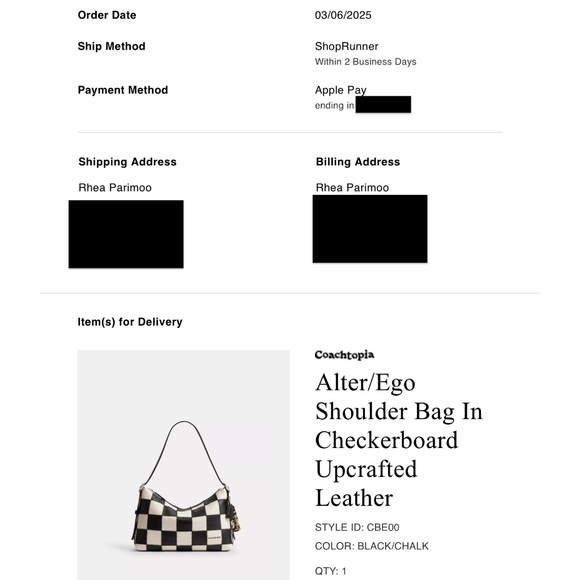 Coachtopia Coach Alter/Ego Shoulder Bag In Checkerboard Upcrafted Leather Purses - Picture 17 of 17